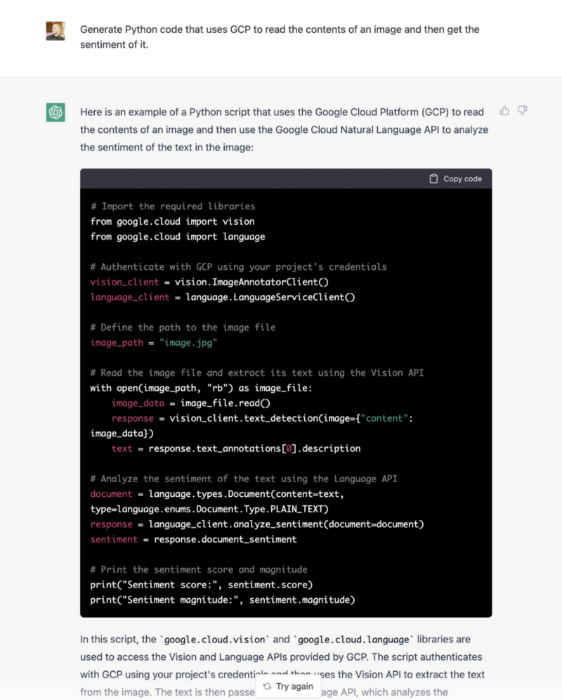 ChatGPT bot