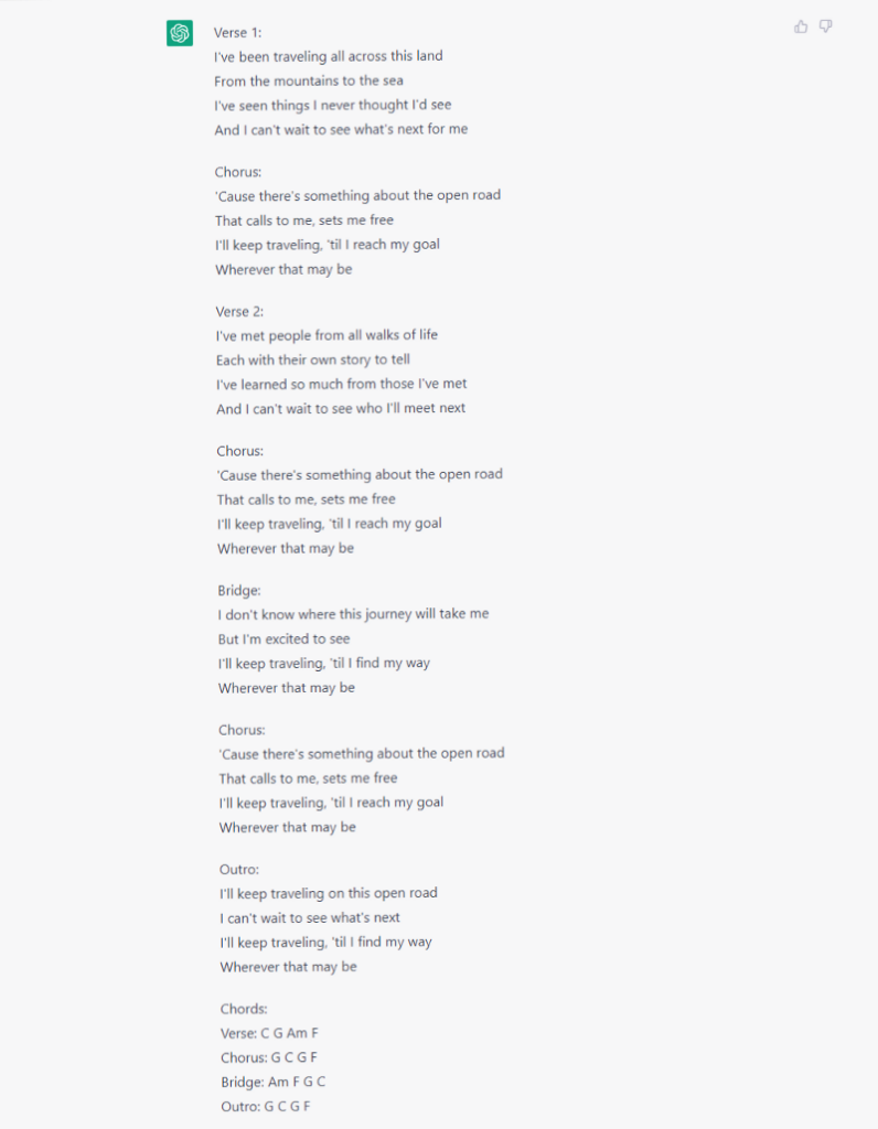 Writes Music with ChatGPT