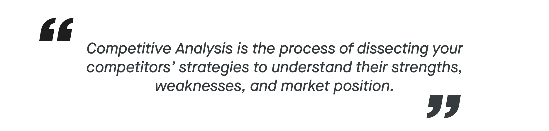competitive analysis