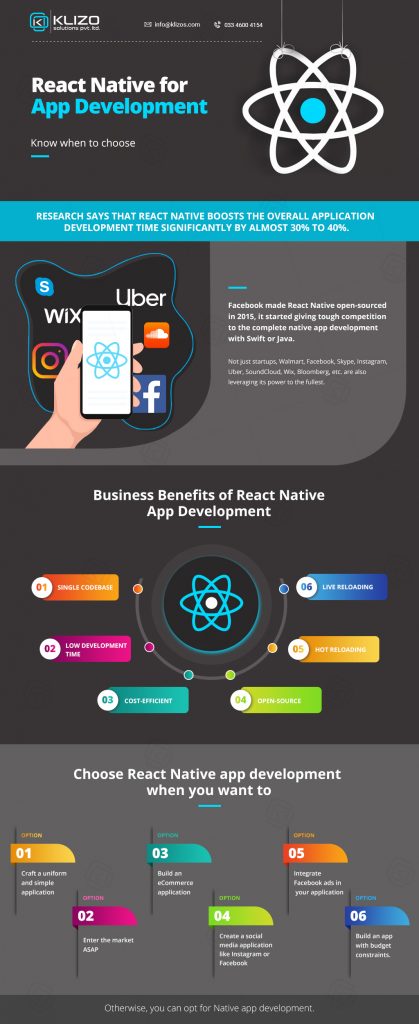 Native or React Native App Development infographic