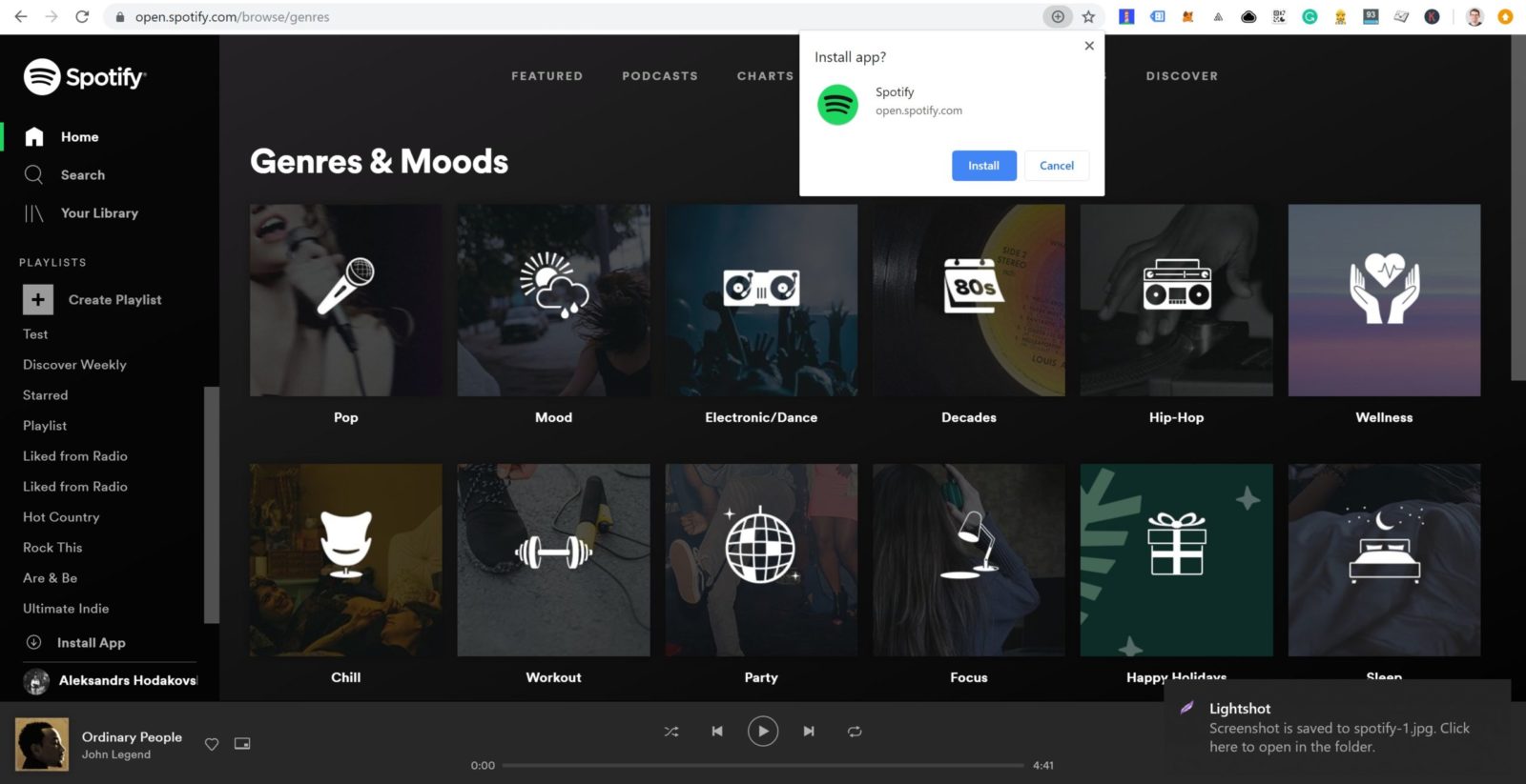 PWA vs native app - Spotify PWA example