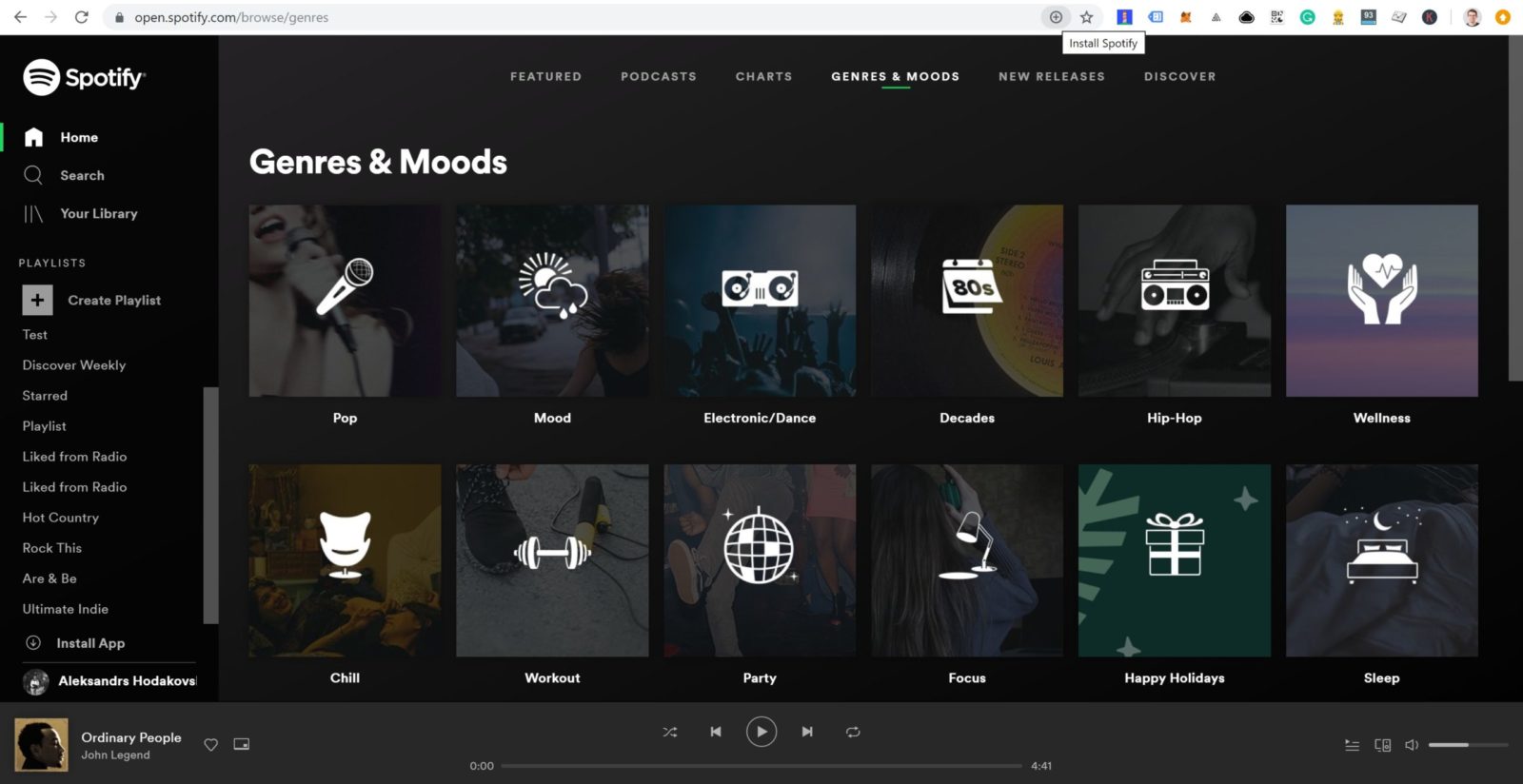Spotify PWA example
