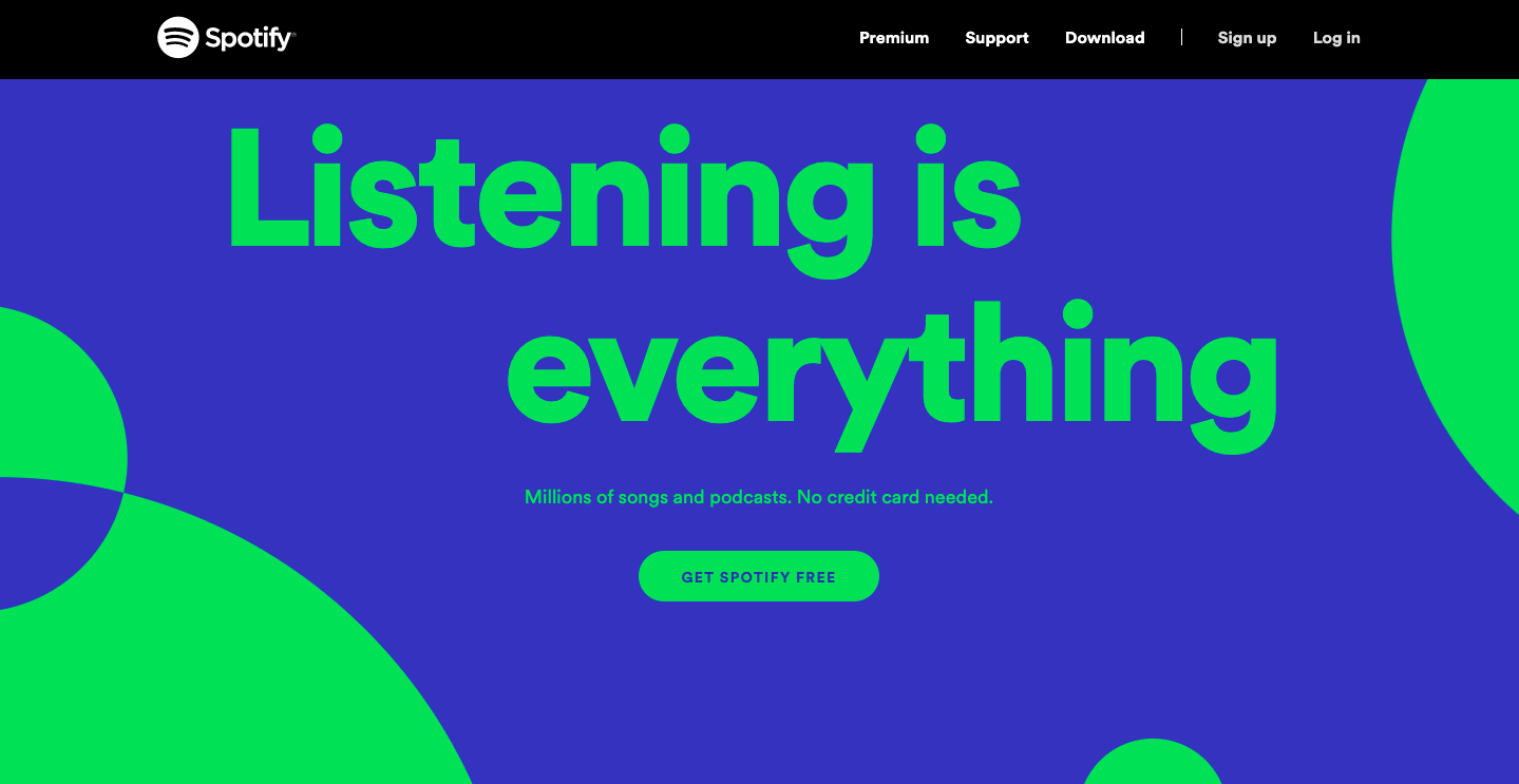 Tips to design better CTA button - Spotify example