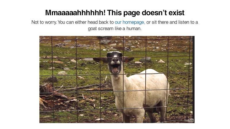 humor in ux design - this page does not exist